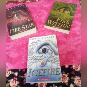 Fire Star, The Fire Within, & Icefire Book Lot by Chris D'Lacey  Dragons Magic